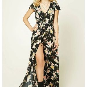 Forever 21 contemporary - black floral maxi dress